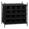 16-Compartment Black Stackable Storage Rack 2 16-Compartment Black Stackable Storage Rack -Chic Furniture Store 16 compartment black stackable storage rack