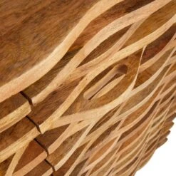 2-Door Wave Wood Carved Cabinet -Chic Furniture Store 2 door wave wood carved cabinet 3