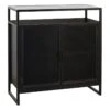 2-Drawer Black Metal Display Cabinet, 32x34 -Chic Furniture Store 2 drawer black metal display cabinet 32x34 1