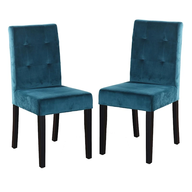 2-Pack Madden Teal Velvet Dining Chair 3 2-Pack Madden Teal Velvet Dining Chair