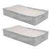 2-Pack Under The Bed Organizer, Grey -Chic Furniture Store 2 pack under the bed organizer grey