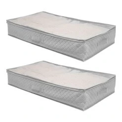 2-Pack Under The Bed Organizer, Grey