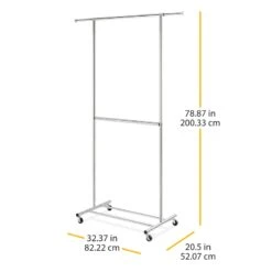 2-Rod Extendable Garment Rack -Chic Furniture Store 2 rod extendable garment rack 4