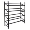 2-Tier Standing Shoe Rack, Mount Black -Chic Furniture Store 2 tier standing shoe rack mount black