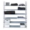 20-Pair & 5-Tier Coated Steel Shoe Rack, Grey 1 20-Pair & 5-Tier Coated Steel Shoe Rack, Grey -Chic Furniture Store 20 pair 5 tier coated steel shoe rack grey