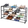 20-Pair Standing Shoe Rack, Bronze 2 20-Pair Standing Shoe Rack, Bronze -Chic Furniture Store 20 pair standing shoe rack bronze