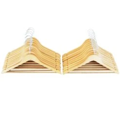 20-Piece Suit Hanger, Natural Wooden -Chic Furniture Store 20 piece suit hanger natural wooden 2