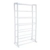 21-Pair Standing Shoe Rack, White