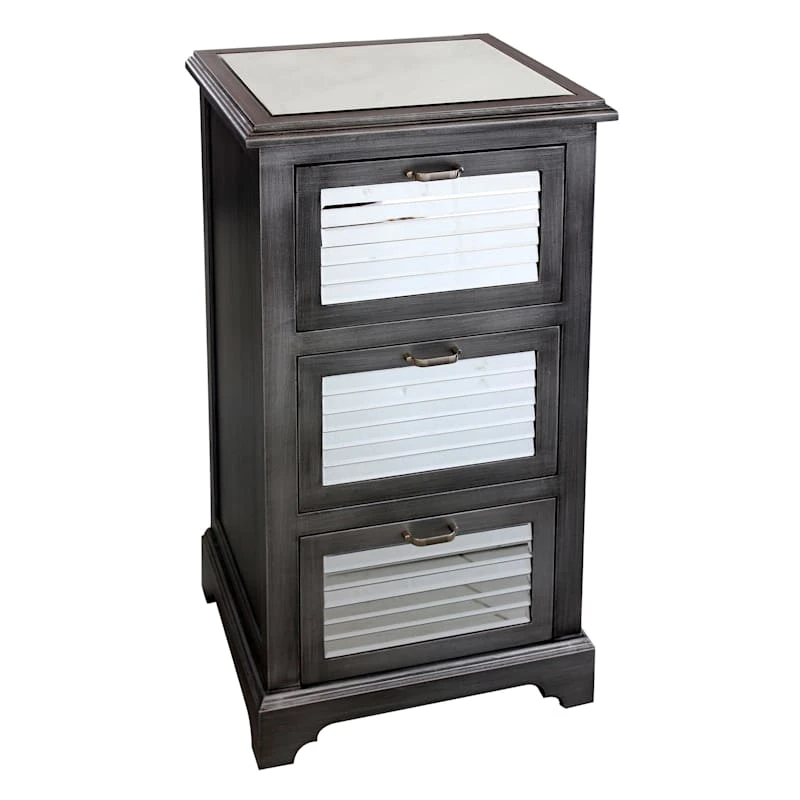 3-Drawer Shutter Mirror Cabinet 3 3-Drawer Shutter Mirror Cabinet