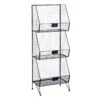 3-Tier Black Metal Mesh Shelf 2 3-Tier Black Metal Mesh Shelf -Chic Furniture Store 3 tier black metal mesh shelf