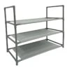 3-Tier Multi-Use Stackable Shoe Rack, Grey -Chic Furniture Store 3 tier multi use stackable shoe rack grey