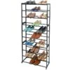30-Pair Standing Shoe Rack, Gunmetal 1 30-Pair Standing Shoe Rack, Gunmetal -Chic Furniture Store 30 pair standing shoe rack gunmetal