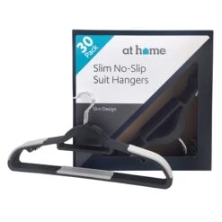 30-Piece Non-Slip Suit Hanger, Black -Chic Furniture Store 30 piece non slip suit hanger black 3