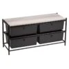 4-Drawer Jami Rack With Brown Wooden Top -Chic Furniture Store 4 drawer jami rack with brown wooden top