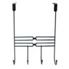 4-Hook Beauty Over The Door Hanger, Metro Black -Chic Furniture Store 4 hook beauty over the door hanger metro black
