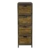 4-Tier Brown Wooden Shelf With Maize Drawers -Chic Furniture Store 4 tier brown wooden shelf with maize drawers