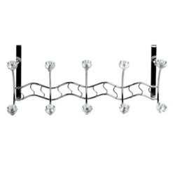 5-Hook Over The Door Hanger, Grey