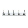 5-Hook Round Wall Hook, White -Chic Furniture Store 5 hook round wall hook white
