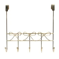 5-Hook Sophie Over The Door Hanger, French Gold