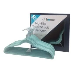 50-Pack Velvet Suit Hangers, Aquifer Blue -Chic Furniture Store 50 pack velvet suit hangers aquifer blue 2