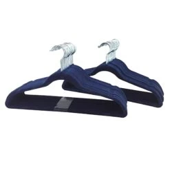 50-Pack Velvet Suit Hangers, Navy Blue -Chic Furniture Store 50 pack velvet suit hangers navy blue 5