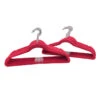 50-Pack Velvet Suit Hangers, Raspberry Red -Chic Furniture Store 50 pack velvet suit hangers raspberry red