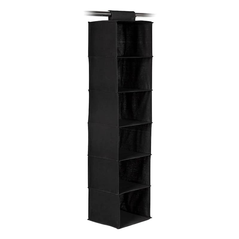 6-Shelf Organizer, Black 3 6-Shelf Organizer, Black