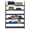 6-Tier Metal Shoe Rack Black 2 6-Tier Metal Shoe Rack Black -Chic Furniture Store 6 tier metal shoe rack black