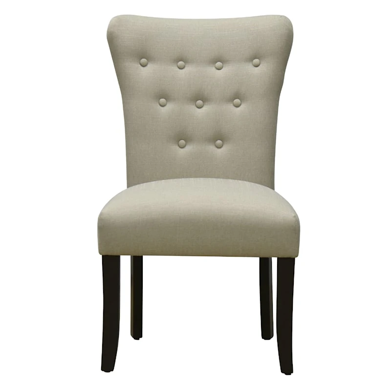 9-Button Natural Parson Dining Chair 4 9-Button Natural Parson Dining Chair - Image 2