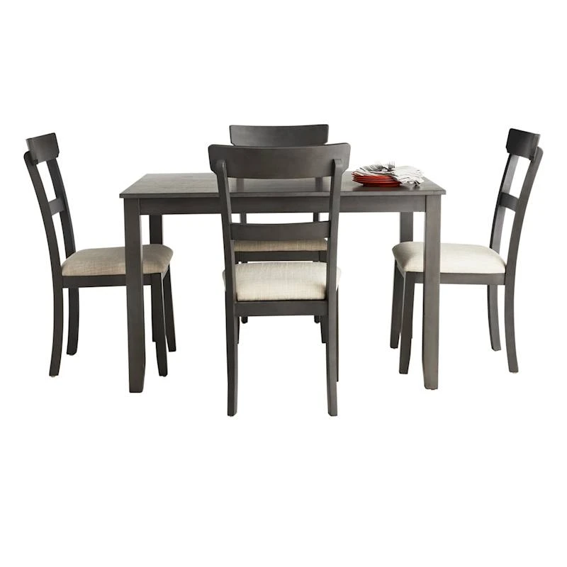 Anderson 5-Piece Dining Set, Grey 3 Anderson 5-Piece Dining Set, Grey