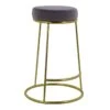Ann Grey Velvet Counter Stool With Gold Base -Chic Furniture Store ann grey velvet counter stool with gold base