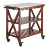 Antwerp Wood Bar Cart With Metal Top And Towel Hooks 1 Antwerp Wood Bar Cart With Metal Top And Towel Hooks -Chic Furniture Store antwerp wood bar cart with metal top and towel hooks