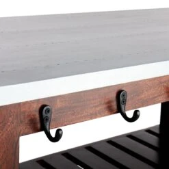 Antwerp Wood Bar Cart With Metal Top And Towel Hooks 11 Antwerp Wood Bar Cart With Metal Top And Towel Hooks -Chic Furniture Store antwerp wood bar cart with metal top and towel hooks 3