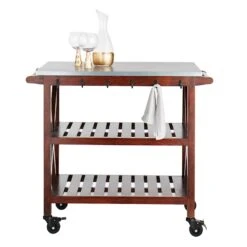 Antwerp Wood Bar Cart With Metal Top And Towel Hooks 13 Antwerp Wood Bar Cart With Metal Top And Towel Hooks -Chic Furniture Store antwerp wood bar cart with metal top and towel hooks 5