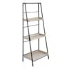 Black Metal Folding Rack With Wood Tray Shelves -Chic Furniture Store black metal folding rack with wood tray shelves