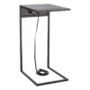 Black & Metal USB C Table -Chic Furniture Store black metal usb c table