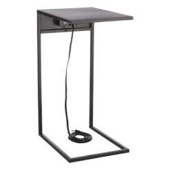 Black & Metal USB C Table