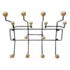 Black Metal With Natural Wooden Wall Hooks -Chic Furniture Store black metal with natural wooden wall hooks