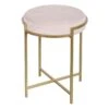 Blair Pink & Gold Stool, 20" -Chic Furniture Store blair pink gold stool 20