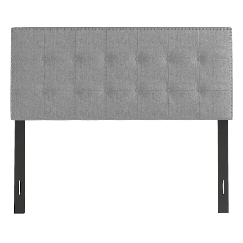 Brian Grey Tufted Headboard, Queen 4 Brian Grey Tufted Headboard, Queen - Image 2