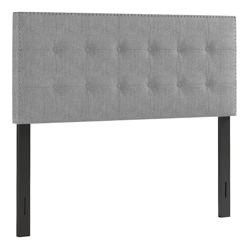 Brian Grey Tufted Headboard, Queen 3 Brian Grey Tufted Headboard, Queen