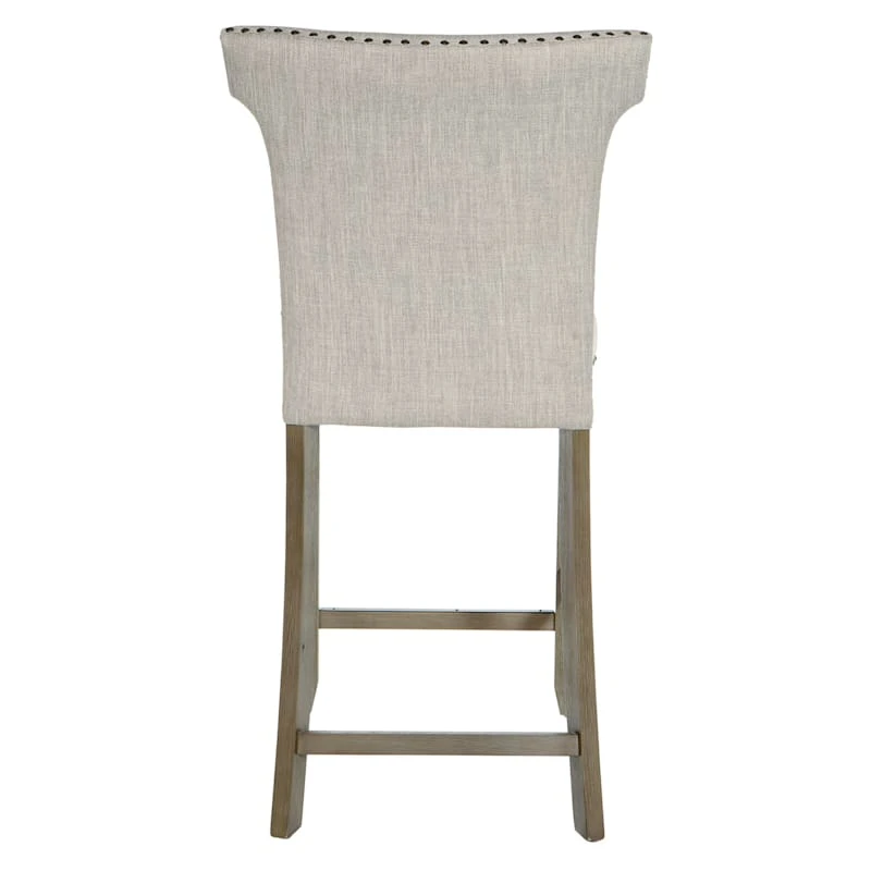 Brittany Upholstered Counter Stool With Nailheads 5 Brittany Upholstered Counter Stool With Nailheads - Image 3