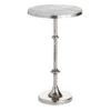 Calvin Silver Metal Accent Table, 22"