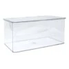 Clear Hinged Storage Bin, Large 1 Clear Hinged Storage Bin, Large -Chic Furniture Store clear hinged storage bin large