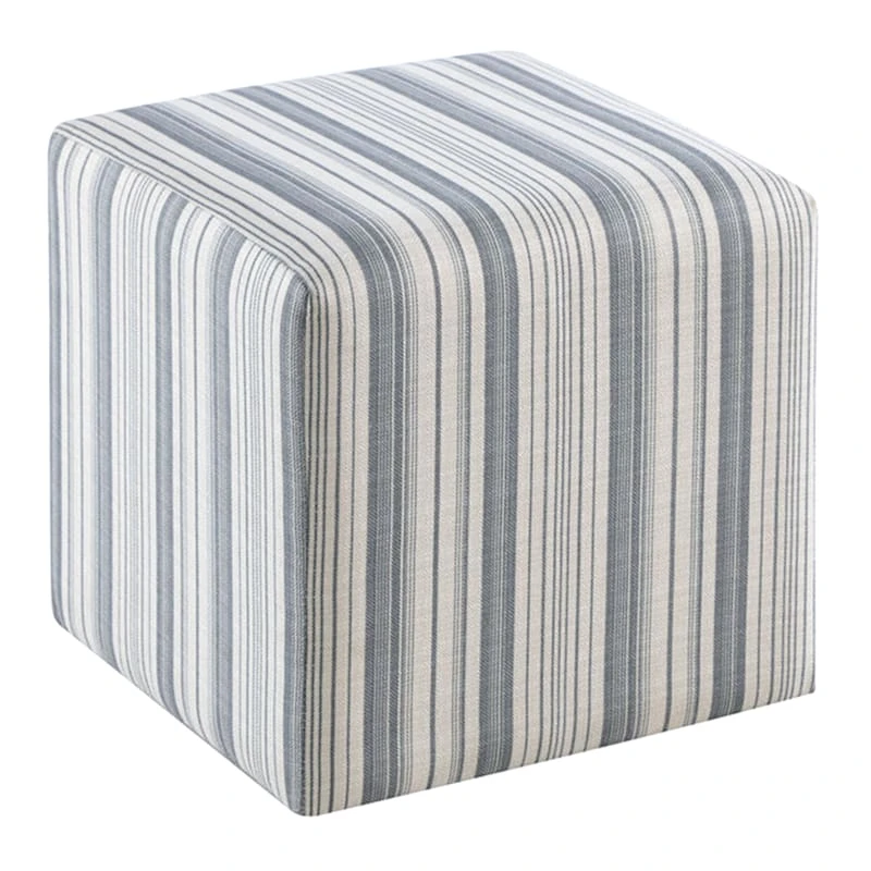 Cottage Striped Ottoman 3 Cottage Striped Ottoman