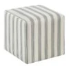 Cottage Thin Striped Ottoman -Chic Furniture Store cottage thin striped ottoman