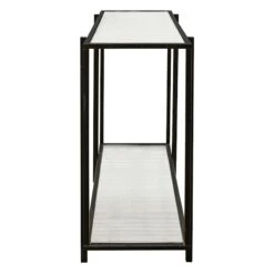 Crosby St Cooper Metal Console Table, Black -Chic Furniture Store crosby st cooper metal console table black 2