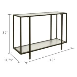 Crosby St Cooper Metal Console Table, Black -Chic Furniture Store crosby st cooper metal console table black 3