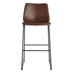 Crosby St Drake Espresso Brown Faux Leather Barstool 10 Crosby St Drake Espresso Brown Faux Leather Barstool -Chic Furniture Store crosby st drake espresso brown faux leather barstool 2