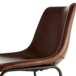 Crosby St Drake Espresso Brown Faux Leather Barstool 11 Crosby St Drake Espresso Brown Faux Leather Barstool -Chic Furniture Store crosby st drake espresso brown faux leather barstool 3